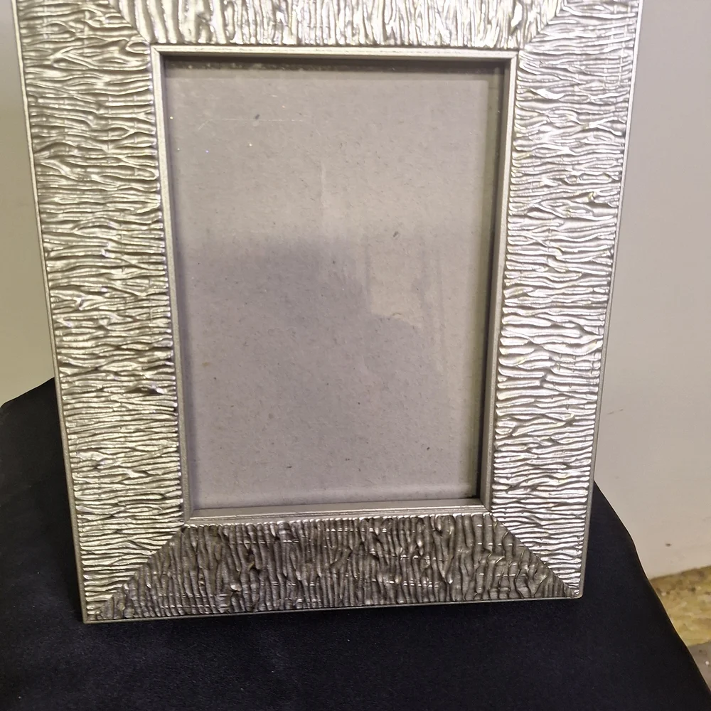 Silver Textured Photo Frame 8